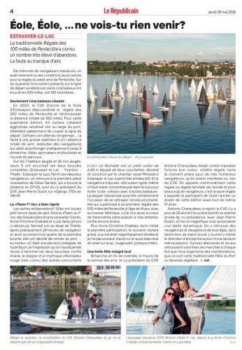 Régate des 100 milles : le défi du calme plat à Estavayer-le-Lac